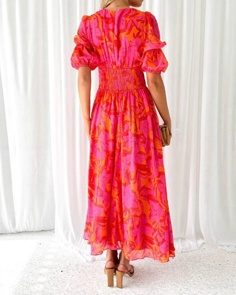 Zeria - Tropisches Strahlendes Kleid