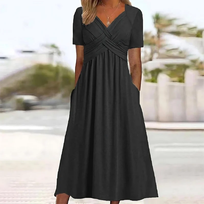 Sacha - Lässige Eleganz Midi-Kleid