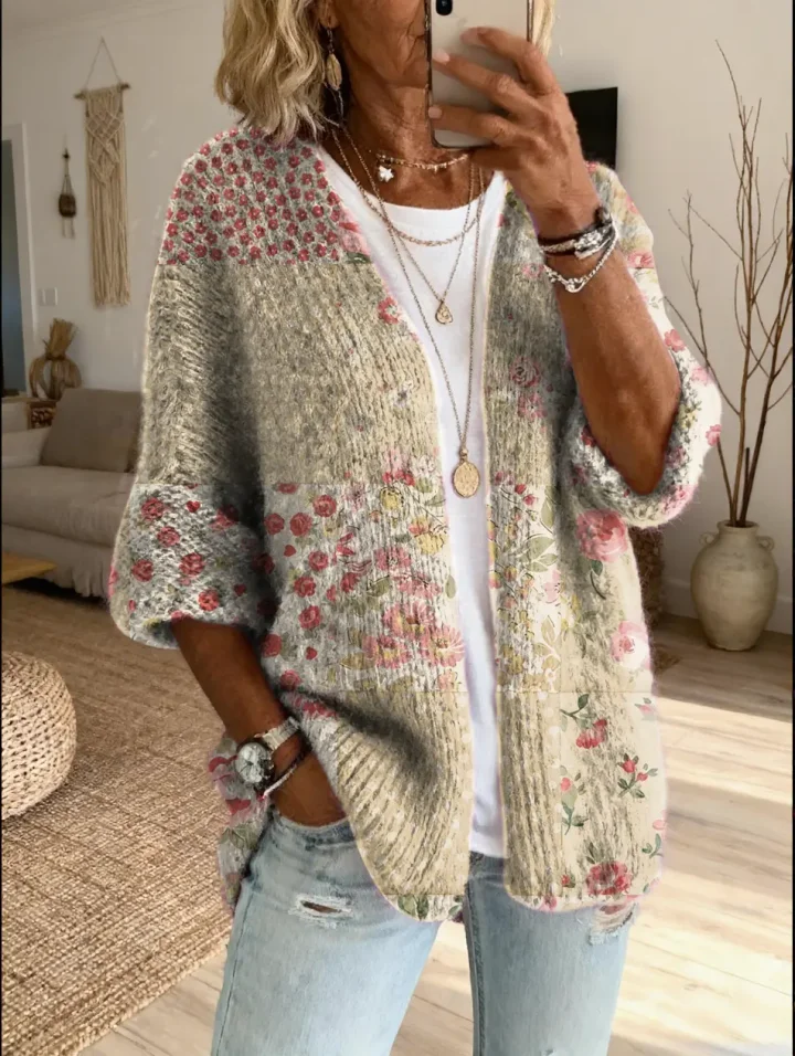 Stevena – Pullover Mit Elegantem Blumenmuster