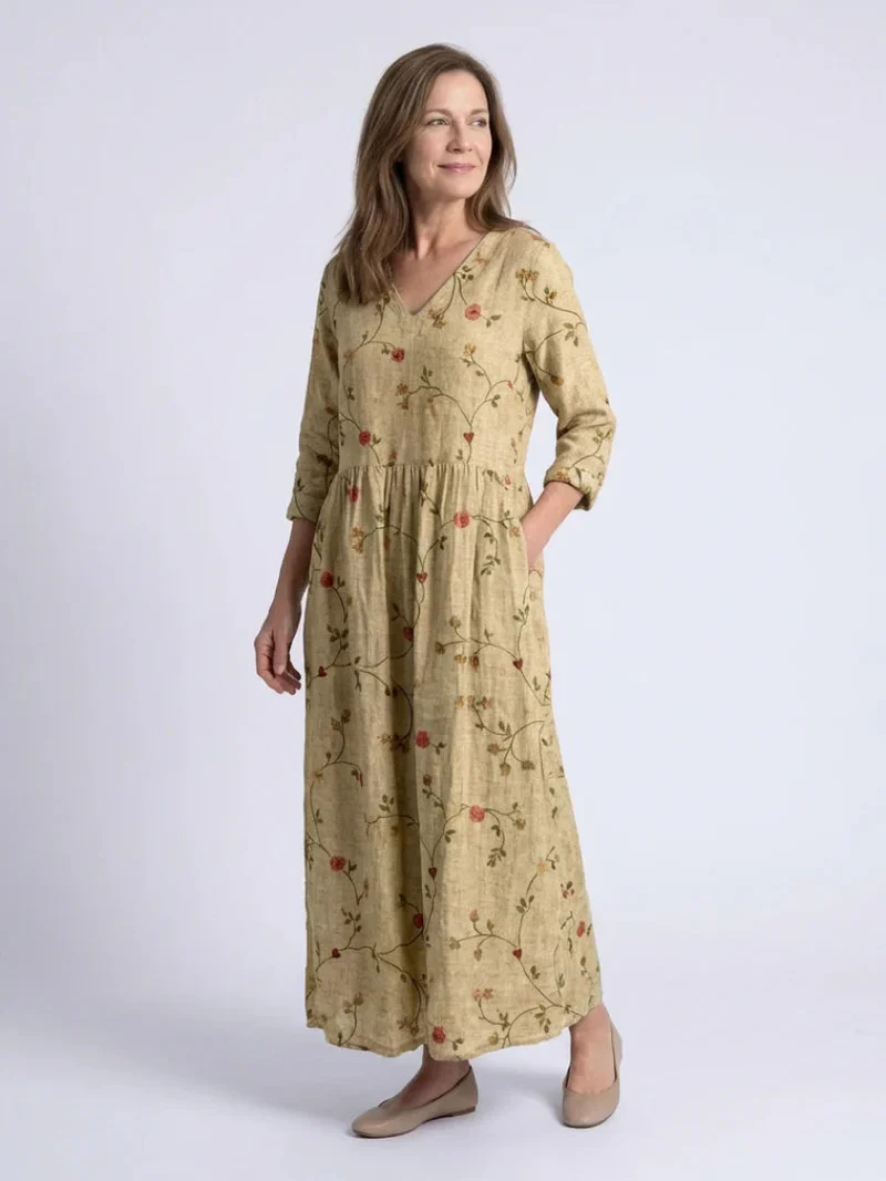 Meriana – Prämie Maxi Kleid Mit Blumenmuster
