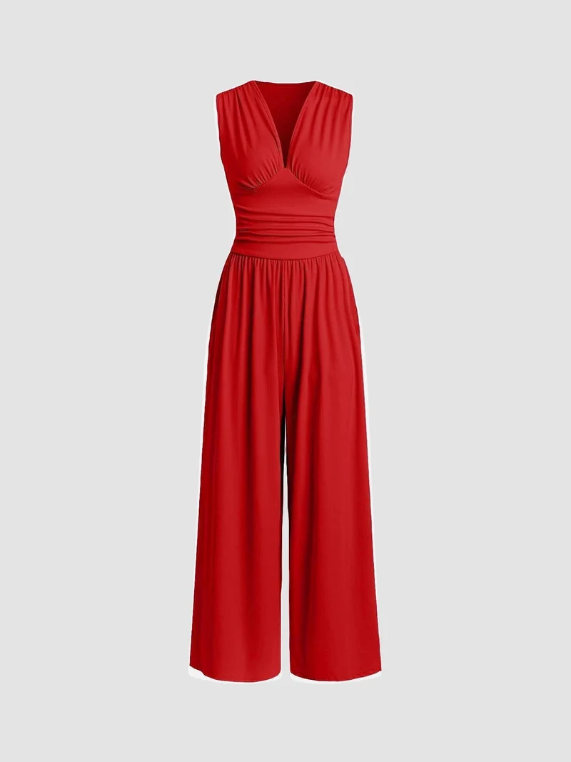 CHARITY – Stilvoller ärmelloser Jumpsuit mit weitem Bein