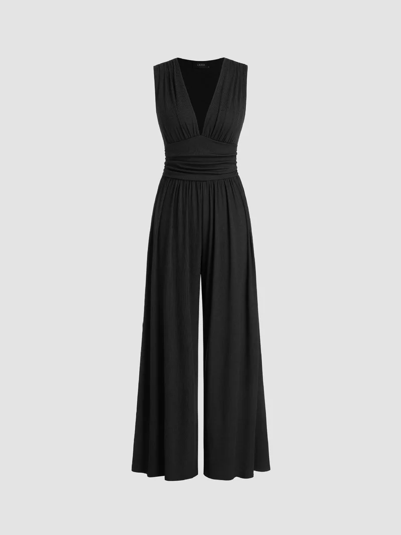 CHARITY – Stilvoller ärmelloser Jumpsuit mit weitem Bein