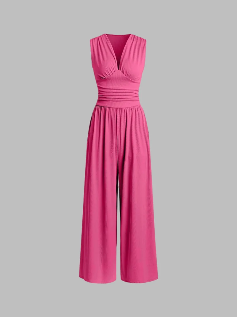 CHARITY – Stilvoller ärmelloser Jumpsuit mit weitem Bein