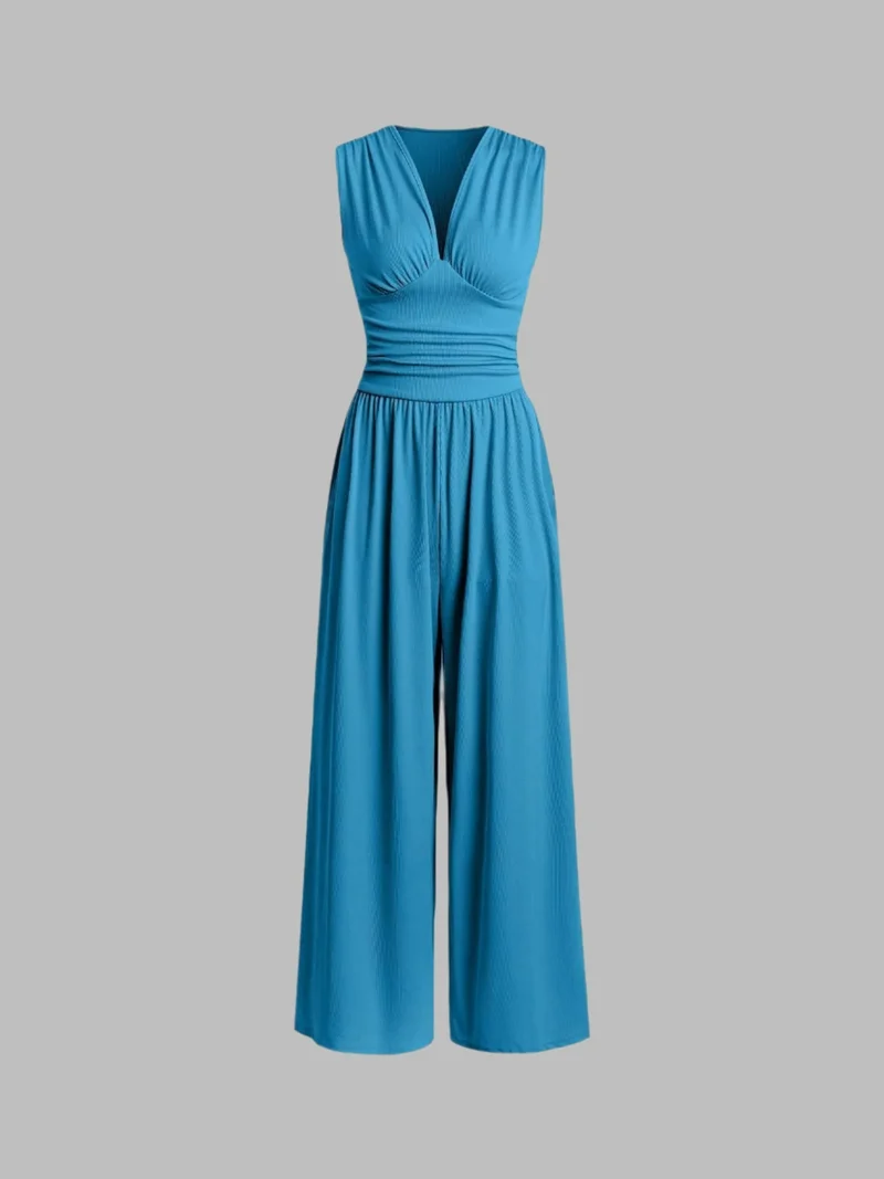 CHARITY – Stilvoller ärmelloser Jumpsuit mit weitem Bein