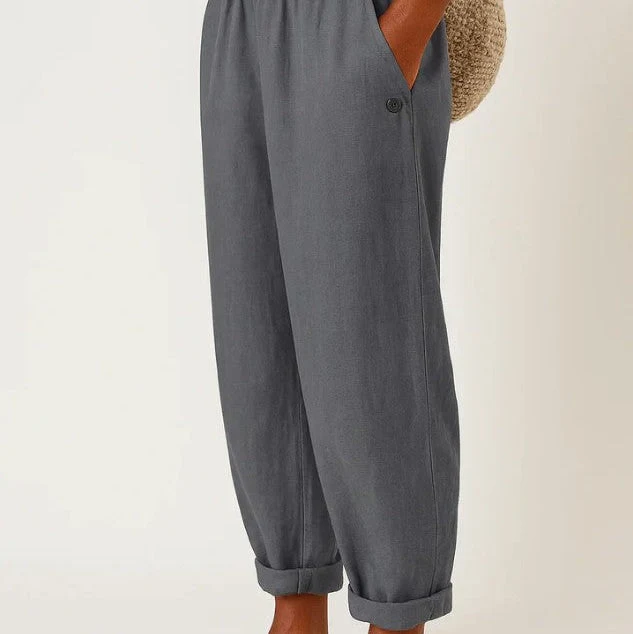 Romina™ Zeitlose Leinenhose | Leinen-Baumwolle Damenhose