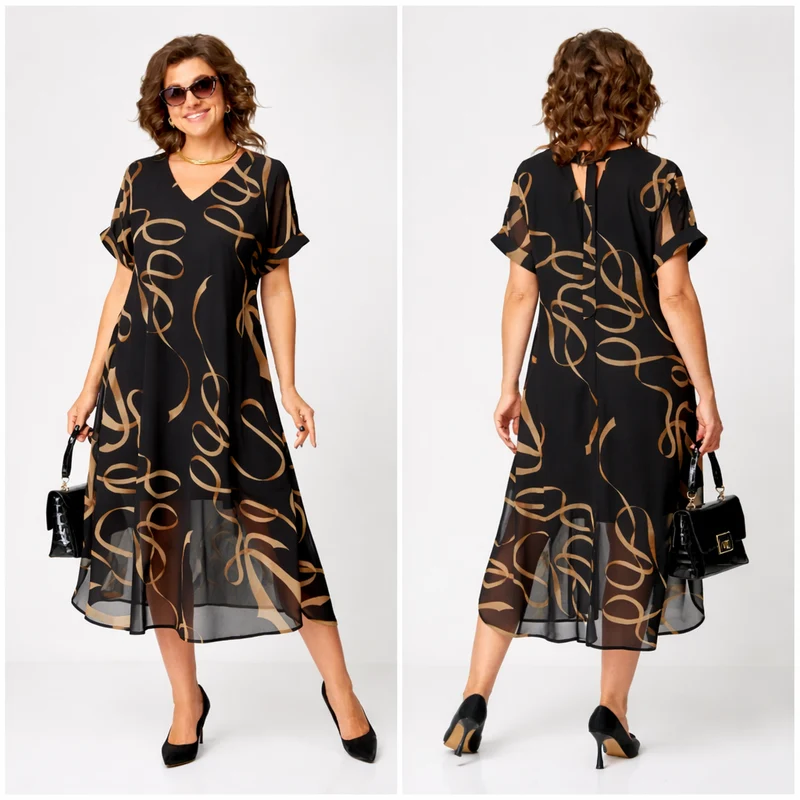 Pavla – Elegantes Kurzarm Kleid