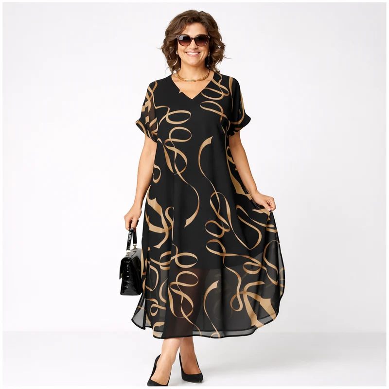 Pavla – Elegantes Kurzarm Kleid