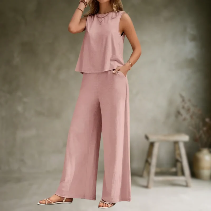 Alizeh - Elegantes ärmelloses Zweiteiliges Set