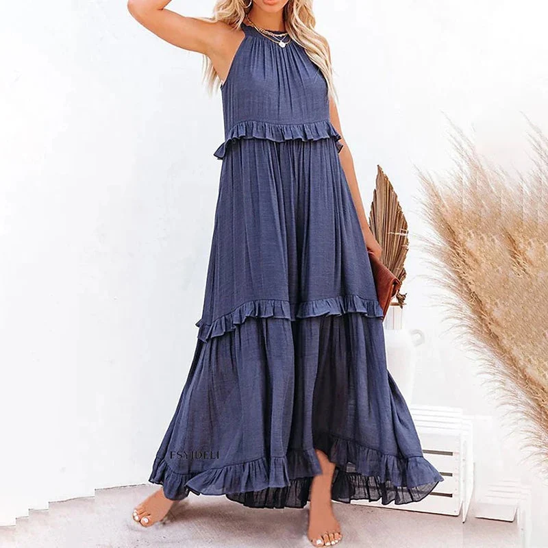 Munalisa - Maxikleid Mit Rüschen