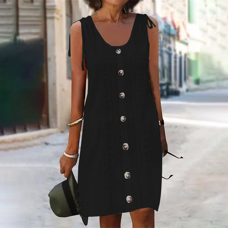 Dinya – Ärmelloses Strickkleid