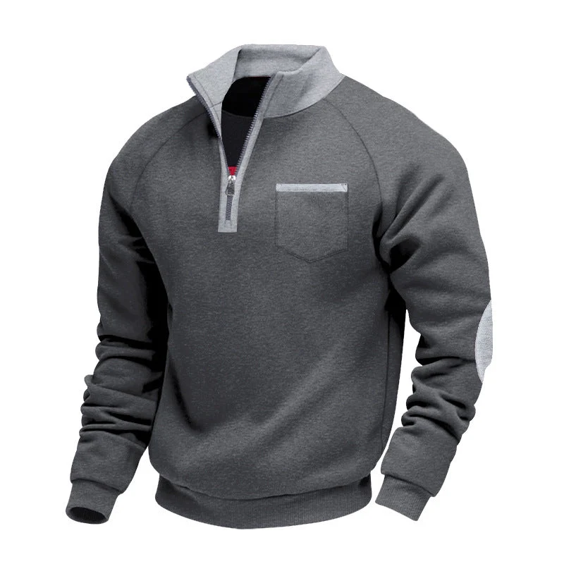 Eoghan – Fleece-Sweatshirt Mit Viertelreißverschluss