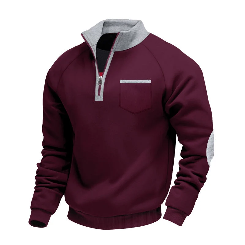 Eoghan – Fleece-Sweatshirt Mit Viertelreißverschluss
