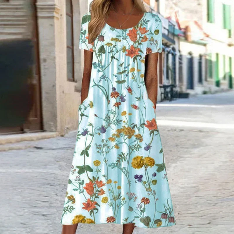 Yolanda Blumiges Sommerkleid mit Bauchabdeckung | S–3XL