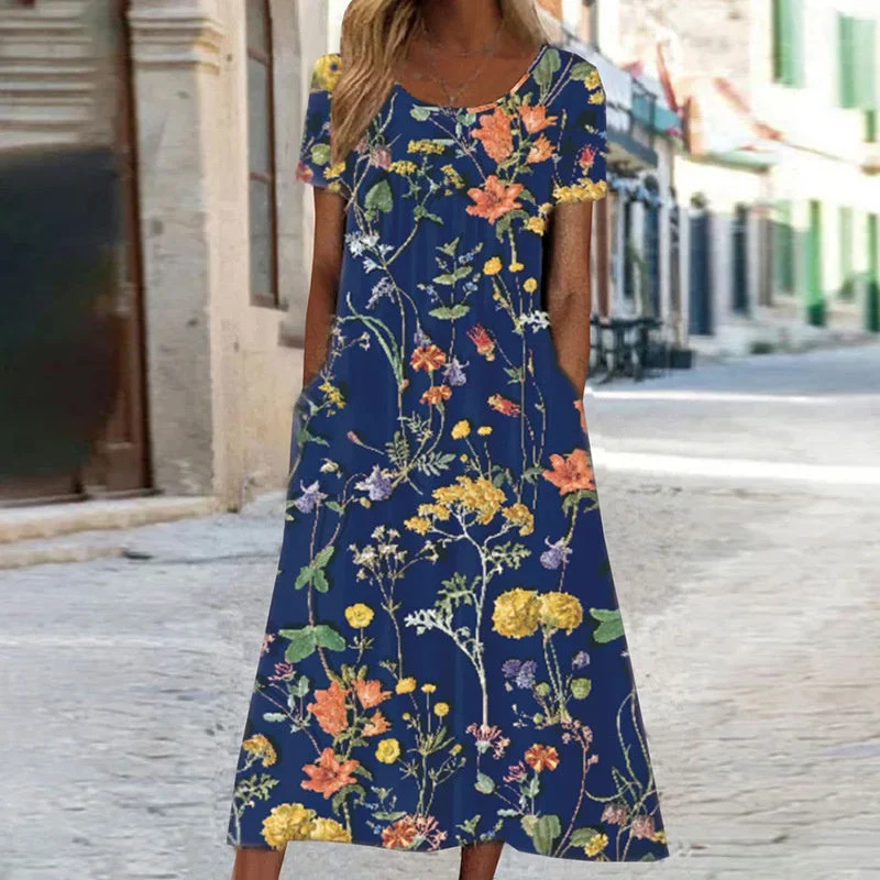 Yolanda Blumiges Sommerkleid mit Bauchabdeckung | S–3XL
