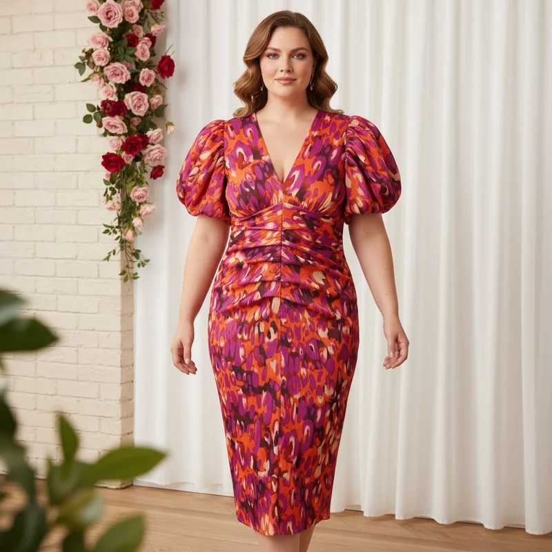 Lonica – Elegantes Kleid Mit V-Ausschnitt