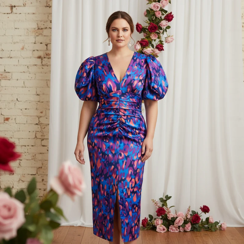 Lonica – Elegantes Kleid Mit V-Ausschnitt