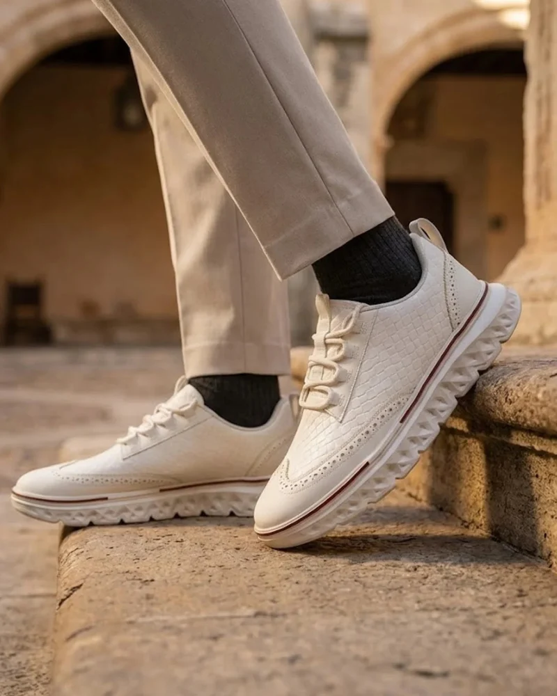 Kremer – Turnschuh Aus Gewebtem Leder Mit Schnürung