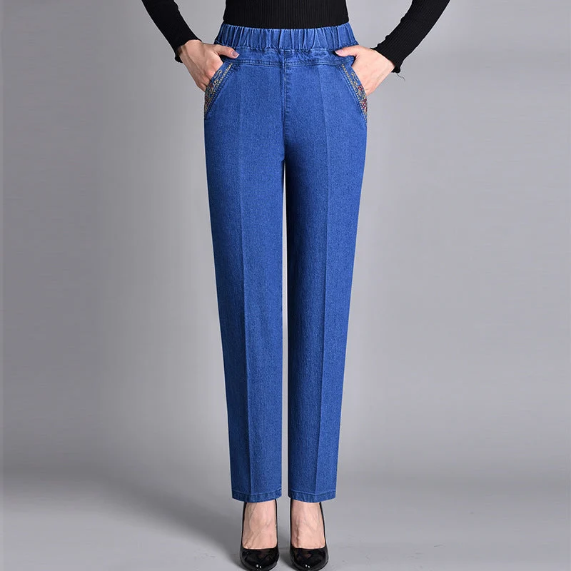 Loretie – Jeans Mit Seitentaschen Und Elastischem Bund