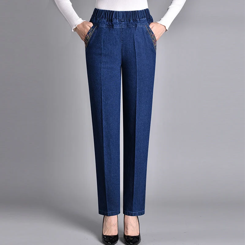 Loretie – Jeans Mit Seitentaschen Und Elastischem Bund