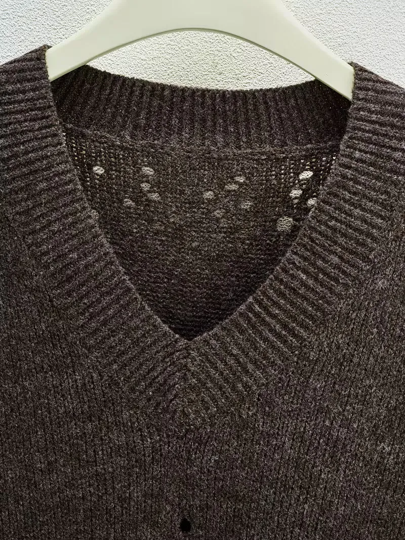 Bimashi - Locker Sitzender Pullover Mit Langen Ärmeln Und V-Ausschnitt
