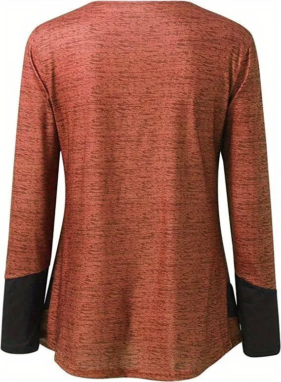 Umangi - Langarm-T-Shirt Mit Knopf