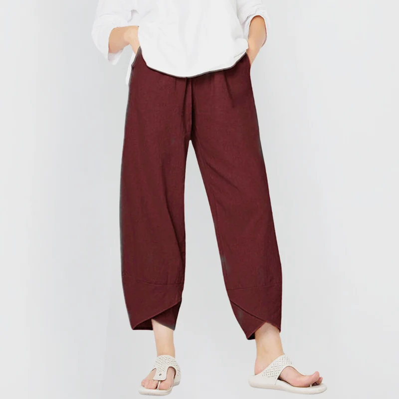 Netha Leinenhose Damen – Mühelose Wide-Leg-Hose