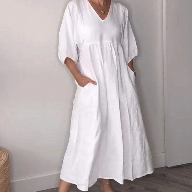 Wylla V-Ausschnitt Kleid – Bequem & Schick für jeden Anlass