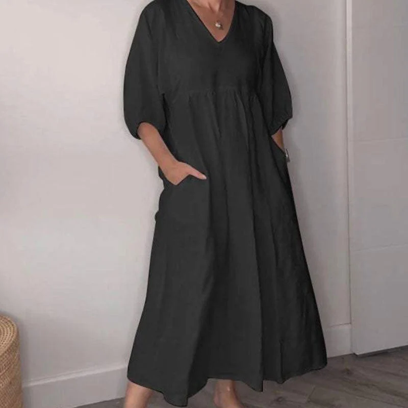 Wylla V-Ausschnitt Kleid – Bequem & Schick für jeden Anlass