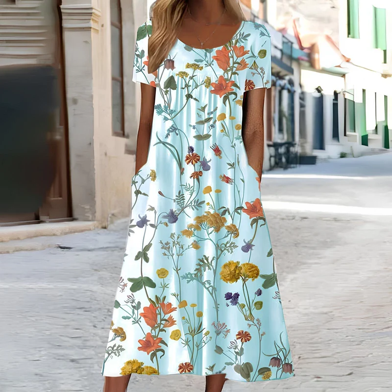 Ndatipo - Luftiges Kleid Mit Zartem Blumenmuster