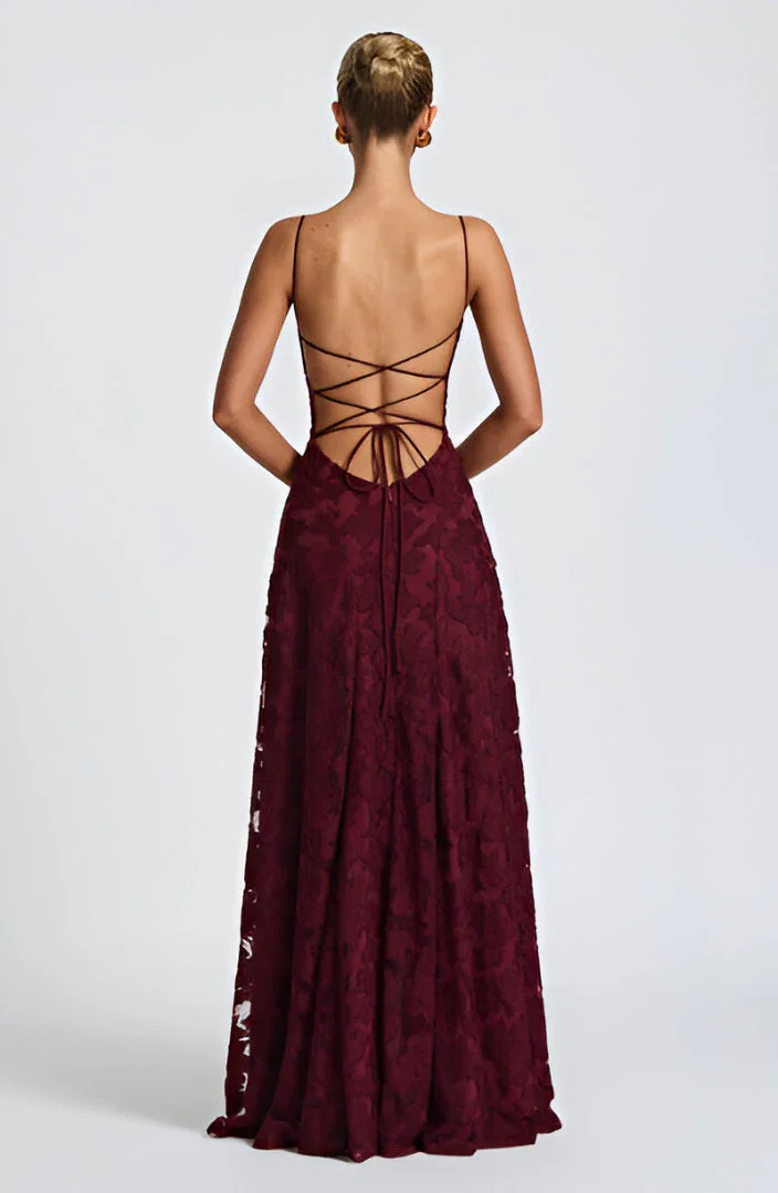 Maxikleid für Damen mit Blumenmuster und Spaghettiträgern