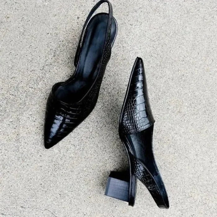 Orthopädische Pumps mit Blockabsatz für Damen | Fußgewölbestütze