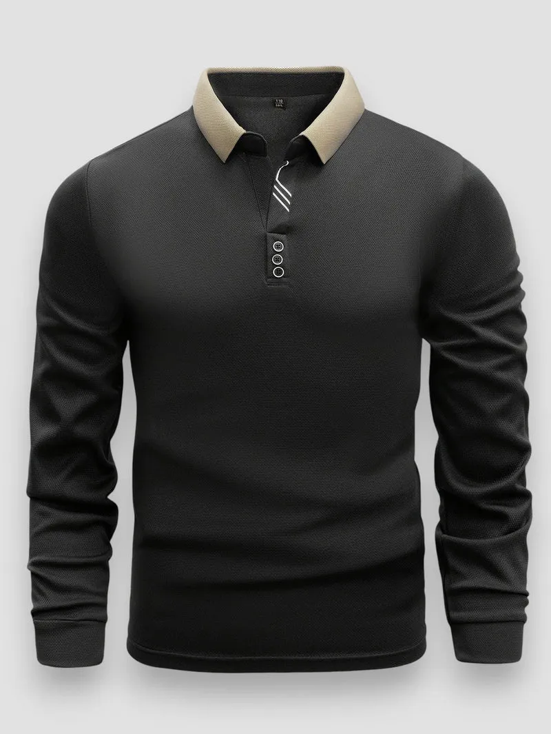Ramesh - Langarm Polo Hemd