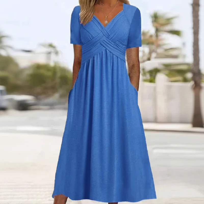 Monica Crossover-Kleid | Stilvolles Midi-Kleid für Damen