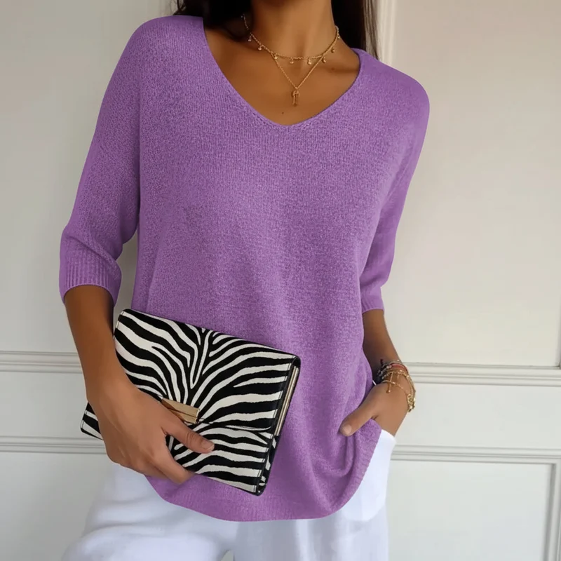 Jill V-Ausschnitt-Top | Zeitloses Damen-Oberteil S–3XL