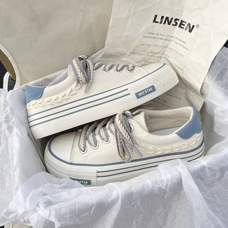Mädchen-Sneaker aus Canvas mit klobiger Plateausohle | Dicke Sohle