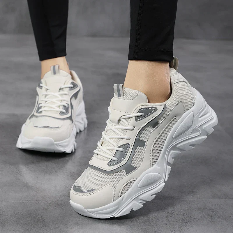 Leichte Mesh-Wanderschuhe für Damen | Dicke Sohle