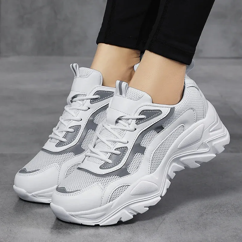 Leichte Mesh-Wanderschuhe für Damen | Dicke Sohle