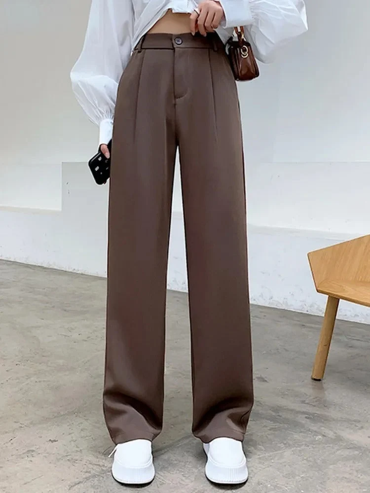 Damenhose mit hoher Taille und weitem Bein | Lockerer Schnitt