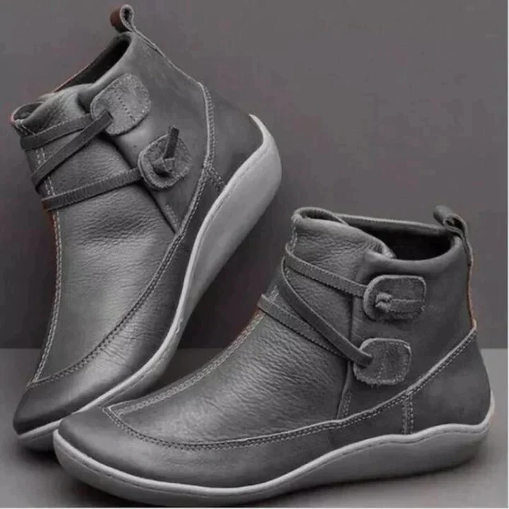 Wasserdichte Damen-Stiefeletten zum Hineinschlüpfen mit Gummisohle