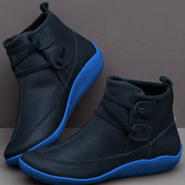 Wasserdichte Damen-Stiefeletten zum Hineinschlüpfen mit Gummisohle
