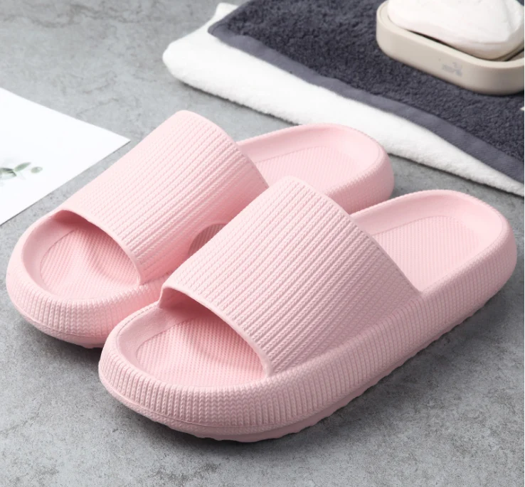 Badslipper für Damen und Herren mit dicker Sohle