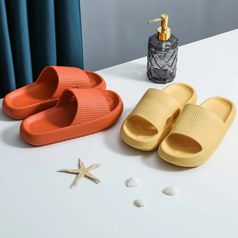 Badslipper für Damen und Herren mit dicker Sohle