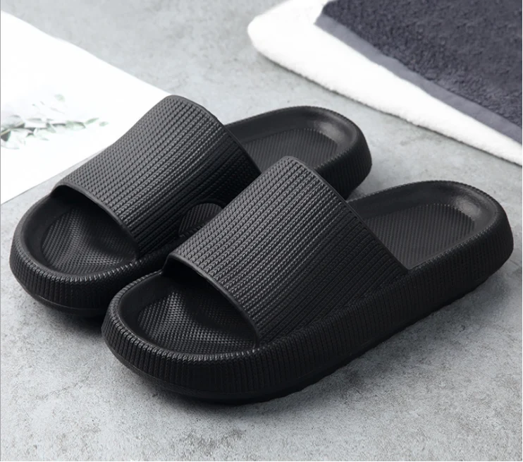 Badslipper für Damen und Herren mit dicker Sohle