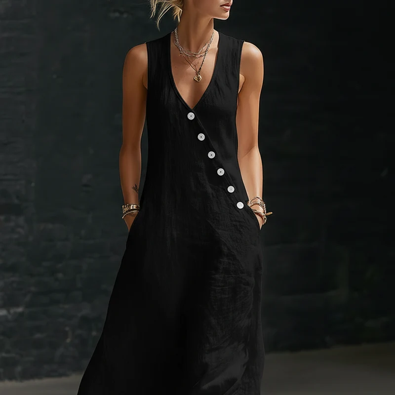 Damen-Hemdkleid mit Knöpfen