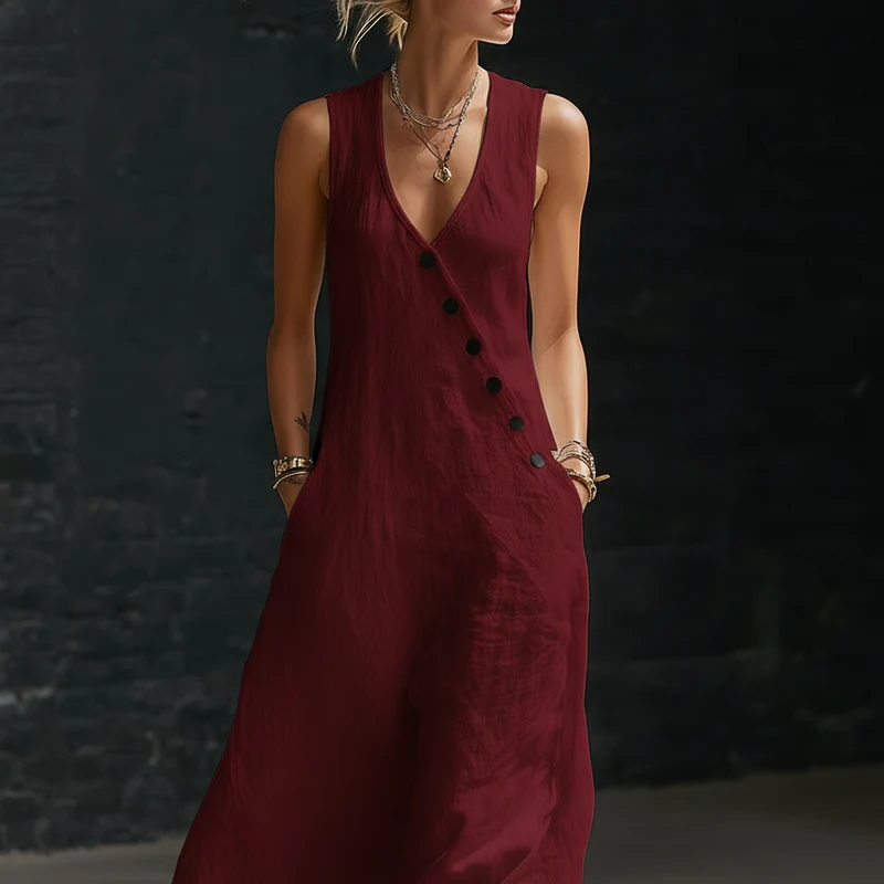 Damen-Hemdkleid mit Knöpfen