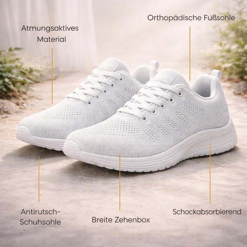 Orthopädische Slip-On-Sneaker für Damen | Fußgewölbestütze