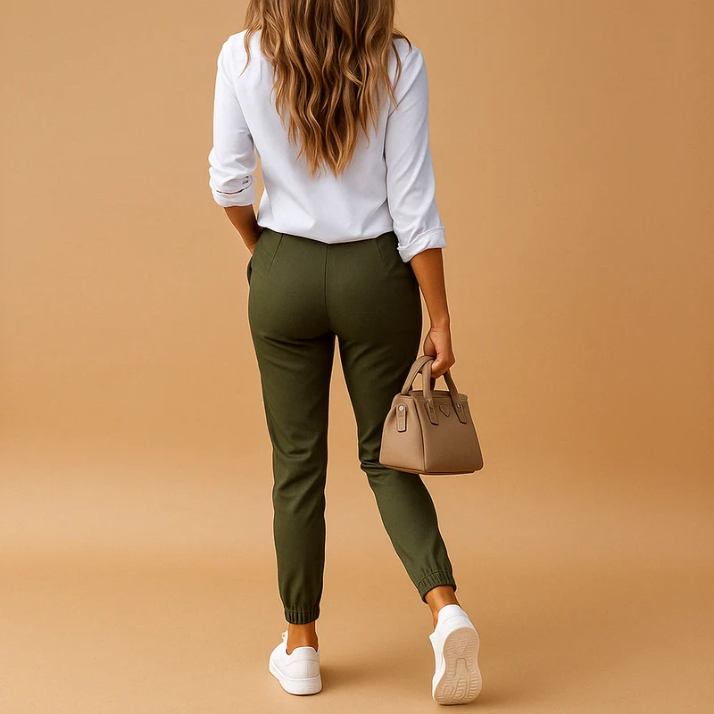 Slim Fit Chino-Hose für Damen