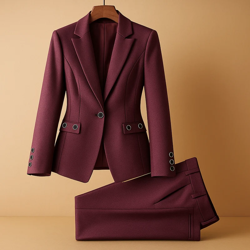 Damen-Blazer-Hosenanzug-Set