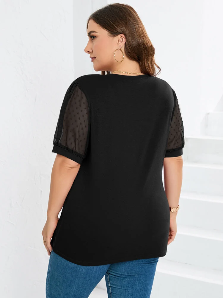 Hanna | Damen V-Ausschnitt Top Mit Puffärmeln