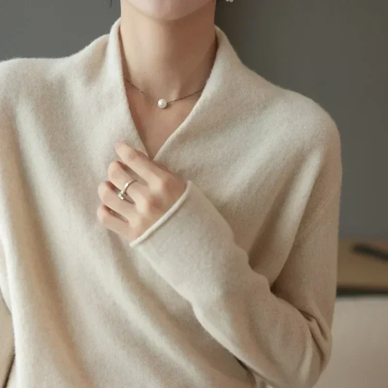 Emilia | Damen Frühlings-Wickelausschnitt-Stricktop